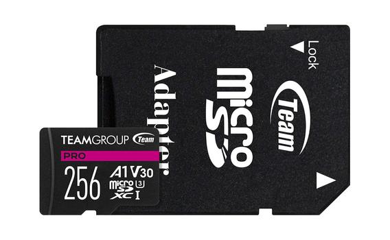 Team Group Pro 256GB microSD A1 U3 V30 (TPUSDX256GIV30A1P03)