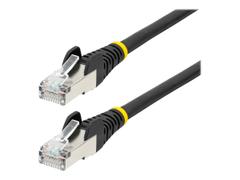 StarTech 1m CAT6a Ethernet Cable - Black - Low Smoke Zero Halogen (LSZH) - 10GbE 500MHz 100W PoE++ Snagless RJ-45 w/Strain Reliefs S/FTP Network Patch Cord - koblingskabel - 1 m - svart