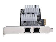 StarTech 2-Port 10Gbps PCIe Network Adapter Card, Network Card for PCs/ Servers,  Full-Height/ Low-Profile PCIe Ethernet Card w/Jumbo Frames, NIC/LAN Interface Card - Marvell AQC113CS Chipset, PXE Boot (ST10GSPEX (ST10GSPEXNDP2)