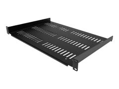 StarTech 1U Vented Server Rack Cabinet Shelf, 12in Deep Fixed Cantilever Tray, Rackmount Shelf for 19" AV/Data/Network Equipment Enclosure w/ Cage Nuts & Screws, 55lbs Weight Capacity - 1U Network Rack Shelf -