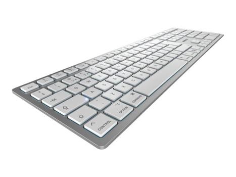 Cherry KW 9100 SLIM - tastatur - Pan Nordic - hvit, sølv (JK-9110PN-1)