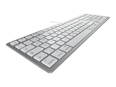 Cherry KC 6000 SLIM - tastatur - QWERTZ - Tysk - sølv (JK-1620DE-1)