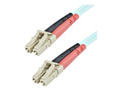 StarTech 1m (3ft) LC/UPC to LC/UPC OM3 Multimode Fiber Optic Cable, Full Duplex 50/125Âµm Zipcord Fiber Cable, 100G Networks, LOMMF/VCSEL, <0.3dB Low Insertion Loss - LSZH Fiber Patch Cord - koblingskabel - 1 
