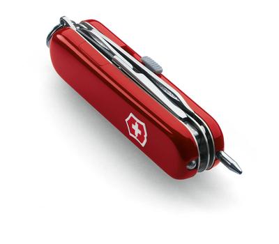 Victorinox Midnite Manager - lommekniv - multiverktøy - rød - Swiss Army Knife med LED-lys og penn, lengde: 5.8 cm, vekt: 31 gram (0.6366)