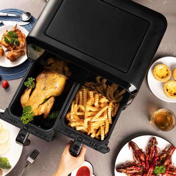Onemoon D8 Dual Airfryer 8L 1700W - med to skuffer (ONEMOON-D8)