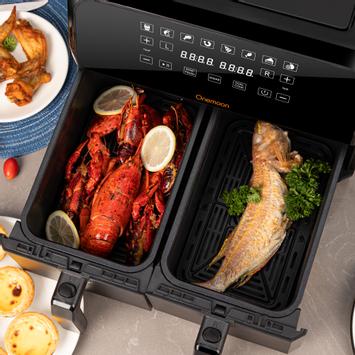 Onemoon D8 Dual Airfryer 8L 1700W - med to skuffer (ONEMOON-D8)