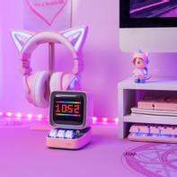 Divoom Ditoo Pro Bluetooth-høyttaler - rosa