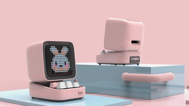 Divoom Ditoo Pro Bluetooth-høyttaler - rosa (90100058207)