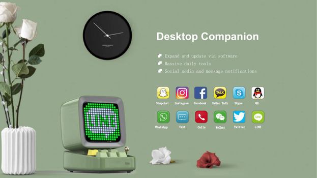 Divoom Ditoo Pro Bluetooth-høyttaler - blå (90100058206)