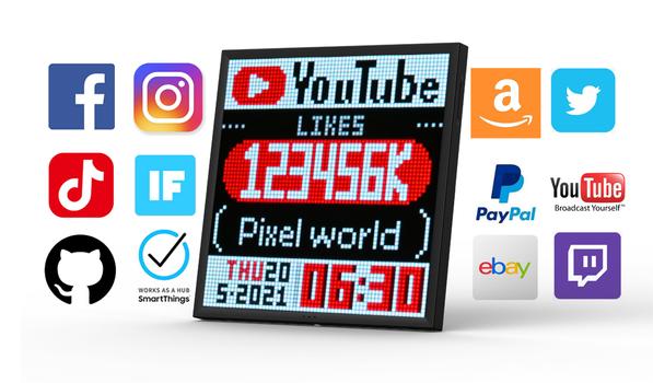 Divoom Pixoo-64 digital pixel-ramme 64x64 LED-panel (90100058194)