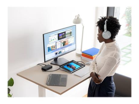 Microsoft Surface Pro Signature Keyboard - tastatur - med styreplate,  akselerometer,  lagrings- og ladebakke for Surface Slim Pen 2 - QWERTY - Internasjonal engelsk / kanadisk fransk - platina - med Slim Pen 2 I (8X8-00067-Demo)