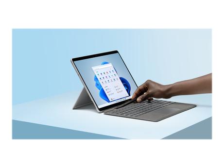 Microsoft Surface Pro Signature Keyboard - tastatur - med styreplate,  akselerometer,  lagrings- og ladebakke for Surface Slim Pen 2 - QWERTY - Internasjonal engelsk / kanadisk fransk - platina - med Slim Pen 2 I (8X8-00067-Demo)
