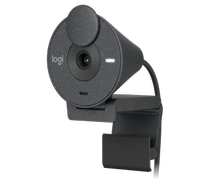 Logitech Brio 300 Full-HD - Graphite webkamera med automatisk lyskorreksjon, støydempende mikrofon og USB-C-tilkobling