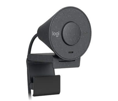 Logitech Brio 300 Full-HD - Graphite webkamera med automatisk lyskorreksjon,  støydempende mikrofon og USB-C-tilkobling (960-001436)