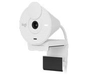 Logitech Brio 300 Full-HD - Offwhite webkamera med automatisk lyskorreksjon,  støydempende mikrofon og USB-C-tilkobling (960-001442)