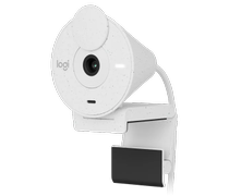 Logitech Brio 300 Full-HD - Offwhite webkamera med automatisk lyskorreksjon, støydempende mikrofon og USB-C-tilkobling
