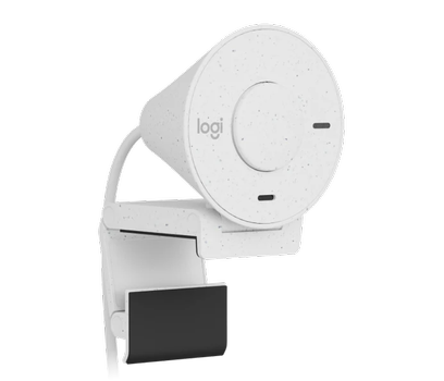 Logitech Brio 300 Full-HD - Offwhite webkamera med automatisk lyskorreksjon,  støydempende mikrofon og USB-C-tilkobling (960-001442)