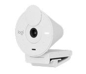Logitech Brio 300 Full-HD - Offwhite webkamera med automatisk lyskorreksjon,  støydempende mikrofon og USB-C-tilkobling (960-001442)