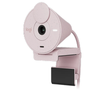 Logitech Brio 300 Full-HD - Rosa webkamera med automatisk lyskorreksjon, støydempende mikrofon og USB-C-tilkobling