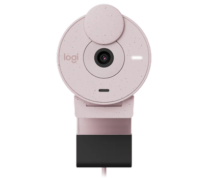 Logitech Brio 300 Full-HD - Rosa webkamera med automatisk lyskorreksjon,  støydempende mikrofon og USB-C-tilkobling (960-001448)