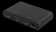 Deltaco PRIME HDMI splitter, 1 in, 2 out, HDMI 2.0, 4K, UHD, 3D, black (LKV312-V2)