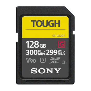 Sony Pro Tough 128GB SD-kort UHS-II, 300MB/s lesehastighet,  299MB/s skrivehastighet (SFG1TG)