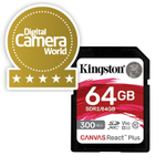 Kingston Canvas React Plus 64GB SD-kort, UHS-II, V90, 300MB/s lesehastighet,  260MB/s skrivehastighet (SDR2/64GB)