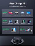 Ugreen 69W billader 2x USB-C 1x USB-A, PPS, Power Delivery 3.0, Qualcomm Quick Charge 3 (20467)
