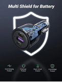 Ugreen 69W billader 2x USB-C 1x USB-A, PPS, Power Delivery 3.0, Qualcomm Quick Charge 3 (20467)