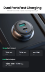 Ugreen 63W billader 1x USB-C 1x USB-A, PPS, Power Delivery 3.0, Qualcomm Quick Charge 3 (90645)