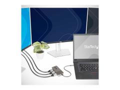 StarTech 3-Port USB-C MST Hub, USB Type-C to 3x HDMI Multi-Monitor Adapter for Laptop, Triple HDMI up to 4K 60Hz w/ DP 1.4 Alt Mode and DSC, HDR, 1ft (30cm) Cable, USB Bus-Powered - Multi-Stream Transport Hub 