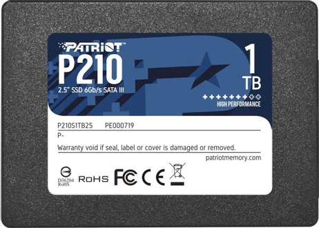 Patriot P210 - 1TB SSD 2.5" SATA 6Gb/s (P210S1TB25)