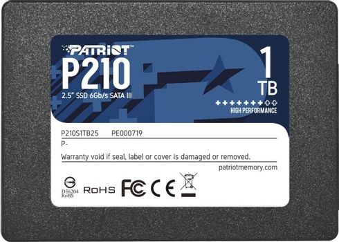 Patriot P210 - 1TB SSD 2.5" SATA 6Gb/s (P210S1TB25)