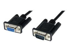 StarTech 2m Black DB9 RS232 Serial Null Modem Cable F/M - DB9 Male to Female - 9 pin Null Modem Cable - 1x DB9 (M), 1x DB9 (F), Black - null modem-kabel - DB-9 til DB-9 - 2 m