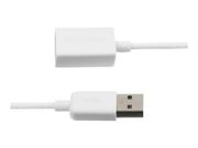 StarTech 1m White USB 2.0 Extension Cable Cord - A to A - USB Male to Female Cable - 1x USB A (M), 1x USB A (F) - White, 1 meter (USBEXTPAA1MW) - USB-forlengelseskabel - USB til USB - 1 m (USBEXTPAA1MW)