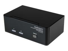 StarTech DVI KVM Switch with Audio & USB 2.0 Hub - 2-Port USB KVM Switch - 1920 x 1200 - Dual Monitor KVM Switch (SV231DD2DUA) - KVM / lyd / USB-svitsj - 2 porter