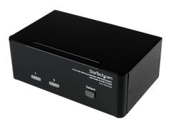 StarTech 2 Port KVM Switch - DVI and VGA w/ Audio and USB 2.0 Hub - Dual Monitor / Display / Screen KVM Switch - DVI VGA (SV231DDVDUA) - KVM / lyd / USB-svitsj - 2 porter