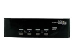 StarTech 4 Port DVI VGA Dual Monitor KVM Switch USB with Audio and USB 2.0 Hub (SV431DDVDUA) - KVM / lyd / USB-svitsj - 4 porter