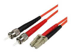 StarTech 1m Fiber Optic Cable - Multimode Duplex 50/125 - LSZH - LC/ST - OM2 - LC to ST Fiber Patch Cable - koblingskabel - 1 m - oransje