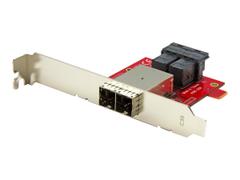 StarTech Mini-SAS Adapter - Dual SFF-8643 to SFF-8644 - with Full and Low-Profile Brackets - 12Gbps - SAS internt til eksternt panel