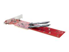 StarTech Dual M.2 PCIe SSD Adapter Card, x8 / x16 Dual NVMe or AHCI M.2 SSD to PCI Express 4.0, Up to 7.8GBps/Drive, For 2242/2260/2280/22110mm PCIe M-Key M2 SSDs, Bifurcation Required - PC/Linux Compatible (D