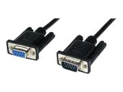 StarTech 1m Black DB9 RS232 Serial Null Modem Cable F/M - DB9 Male to Female - 9 pin Null Modem Cable - 1x DB9 (M), 1x DB9 (F), Black - null modem-kabel - DB-9 til DB-9 - 1 m (SCNM9FM1MBK)