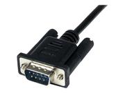 StarTech 1m Black DB9 RS232 Serial Null Modem Cable F/M - DB9 Male to Female - 9 pin Null Modem Cable - 1x DB9 (M), 1x DB9 (F), Black - null modem-kabel - DB-9 til DB-9 - 1 m (SCNM9FM1MBK)