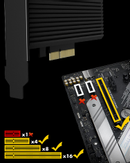ICY BOX PCIe Extension Card med heat sink M.2 NVMe SSD to PCIe 4.0 x4 (IB-PCI208-HS)