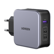 Ugreen Nexode 140W GaN hurtiglader 2x USB-C, 1x USB-A, Power Delivery 3.1, inkludert 2m USB-C-kabel
