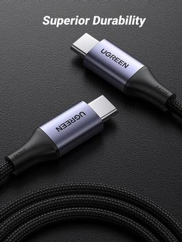 Ugreen USB-C til USB-C Cable 240W flettet kabel 2m (Space Gray) (90440)
