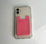 Ontario Selvklebende kortholder til mobil rosa