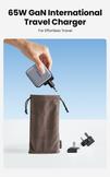 Ugreen 65W GaN reiselader PPS 2x USB-C, 1x USB-A, Power Delivery 3.0, Quick Charge 4+ (90409)