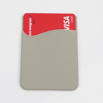 Ontario Selvklebende kortholder til mobil grå (ONT-CARD-GR)