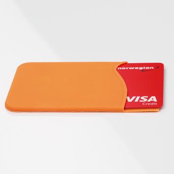 Ontario Selvklebende kortholder til mobil orange (ONT-CARD-OR)